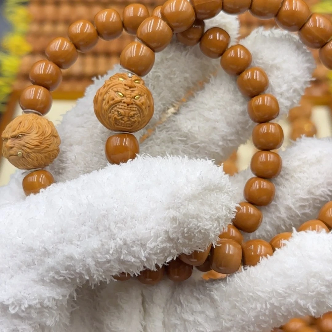 桃核手串9.7猴头老型