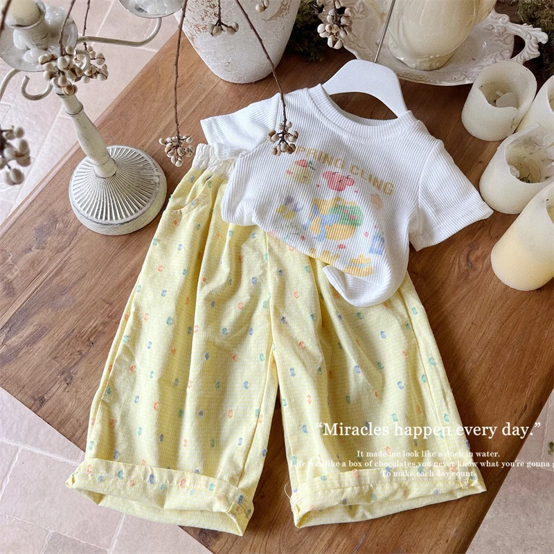 小孩衣服夏装休闲套装儿童独特洋气时髦女童装M6002