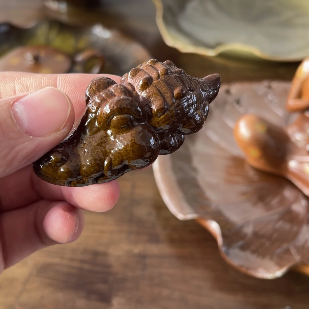 怕***感手工艺品琉璃龙泉青瓷茶宠