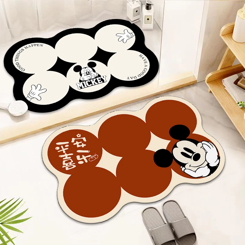 《圆点米奇》两件套40*60装阳台床边浴室软装地垫硅藻泥底LZYX