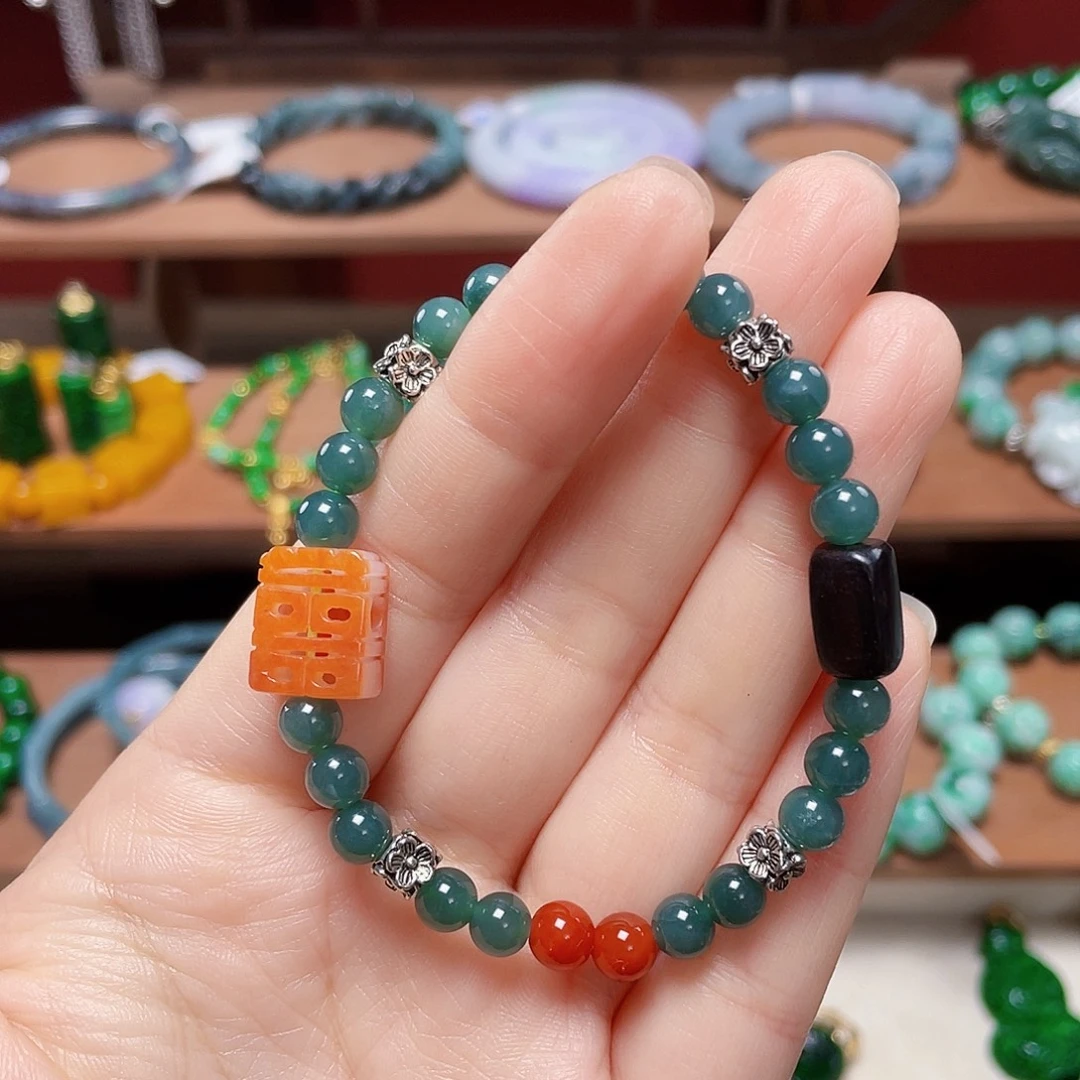 翡翠未镶嵌手链饰品