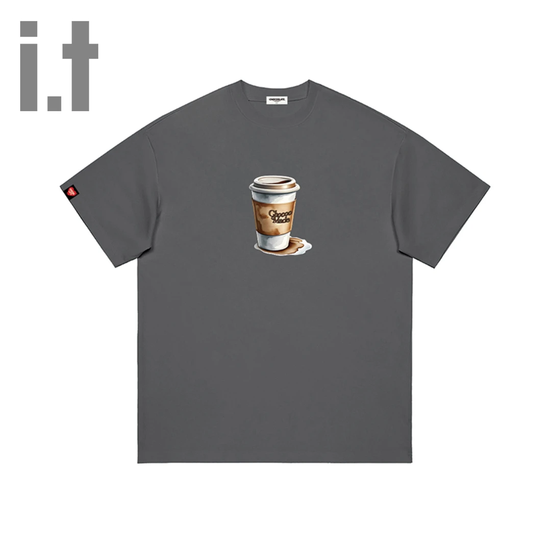 it:CHOCOOLATE轻奢痞帅慵懒风男装短袖男t恤女同款暴重工三本t恤