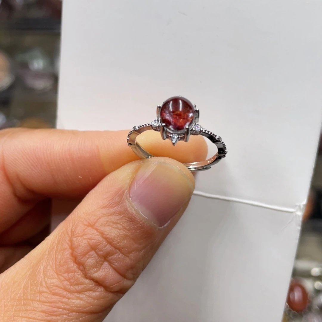 【闪购商品】水晶珠宝半成品银S925镶嵌戒指