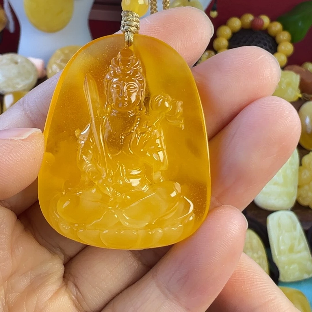 蜜蜡吊坠(不含链)未镶嵌虚空藏