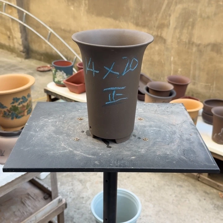 紫砂花盆高度20口径14单只