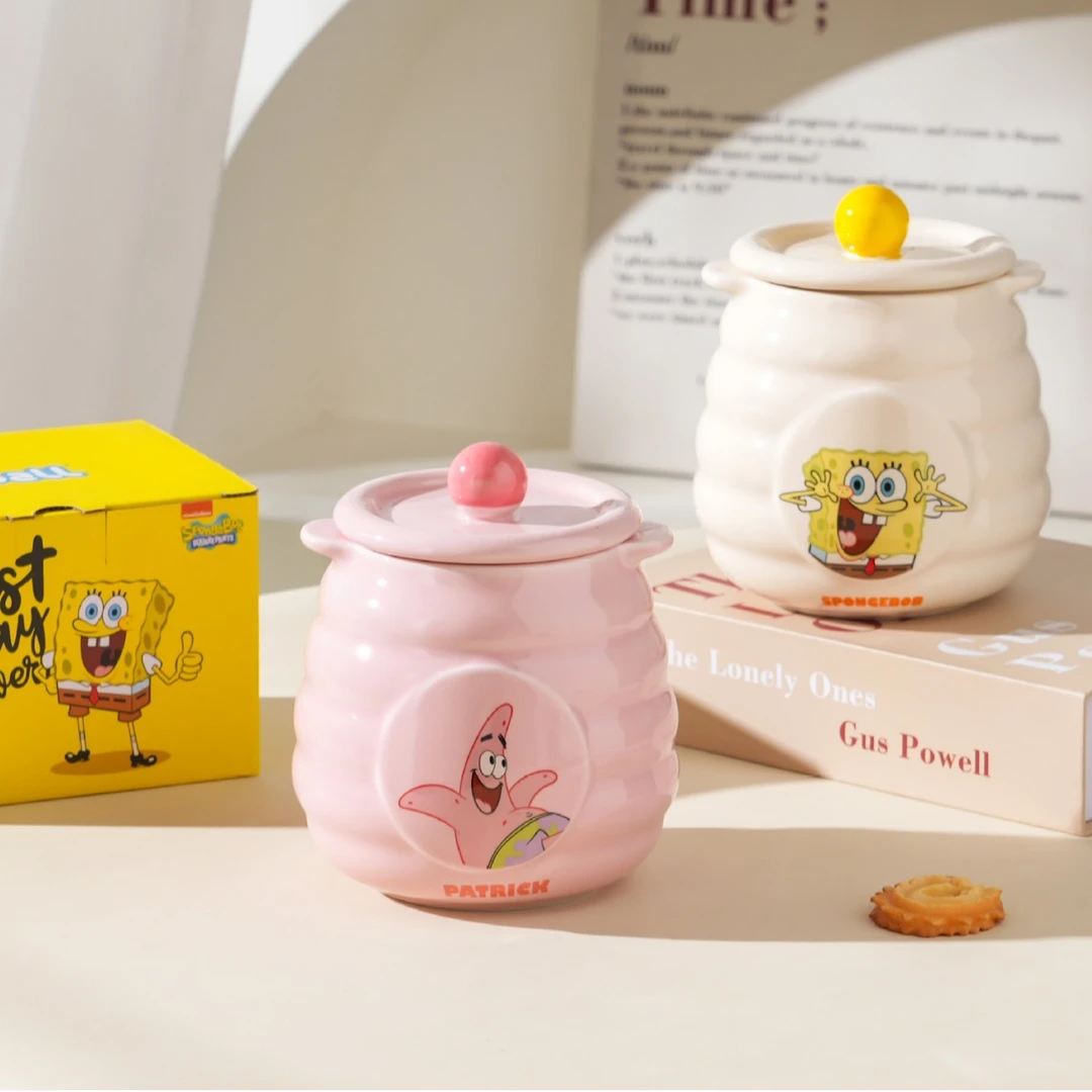 海绵宝宝正版授权陶瓷储油罐可爱卡通图案大容量家用伴手礼储物罐