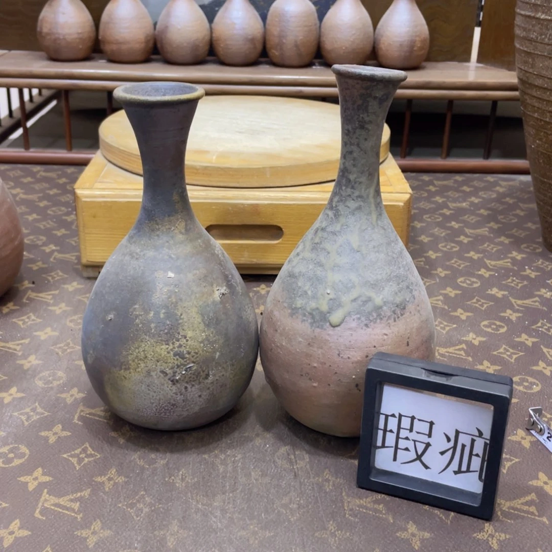 瓷片随机一对图上同款鹤首花器