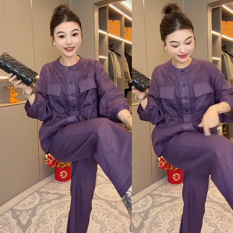 2025春夏季新款时尚显瘦气质网红高档洋气女高级宽松大码两件套潮