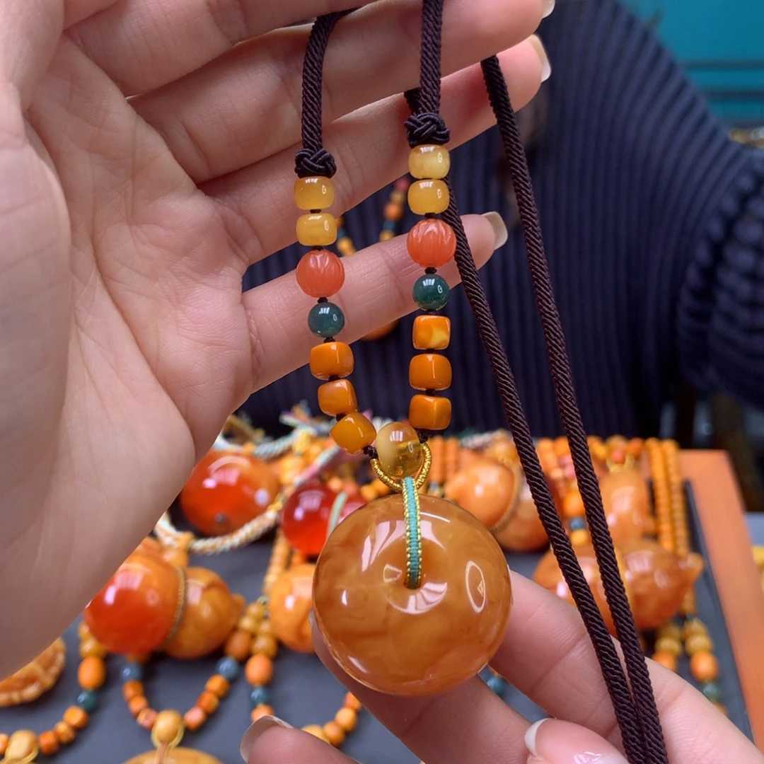 蜜蜡未镶嵌颈饰天然