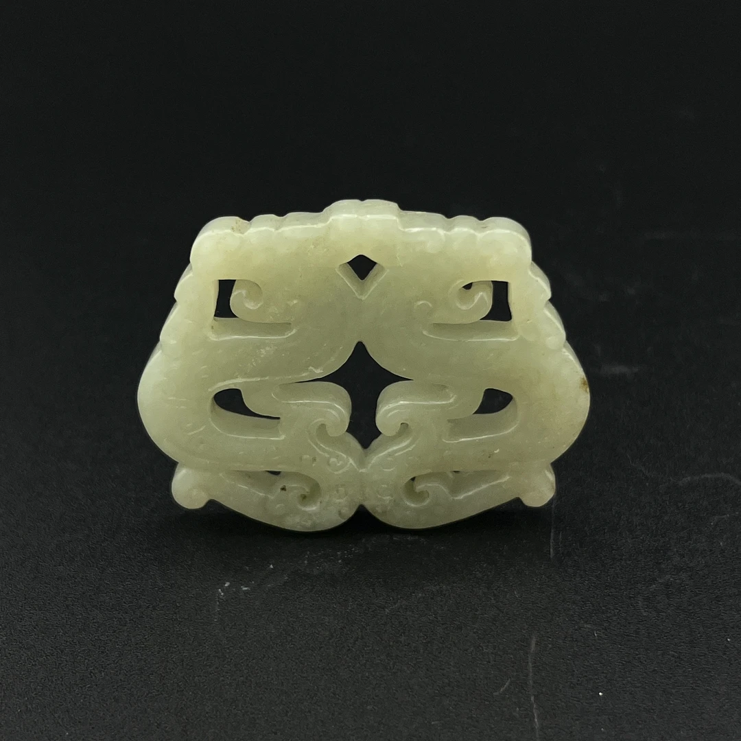 "民国和田玉龙纹佩/ DL034896/ 古玩/收藏/德州文物"