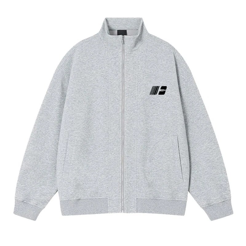 jtrt潮牌立领开衫外套运动潮流男女秋冬季设计感时尚宽松休闲上衣