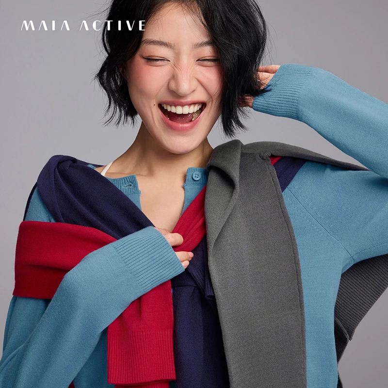 【9月上新】微宽松针织开衫 瑜伽休闲健身户外 MAIA ACTIVE 53KN02