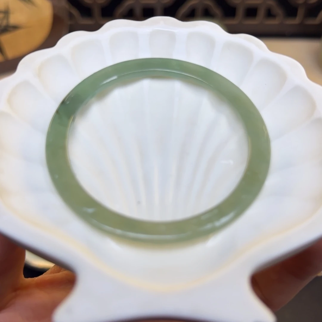 定制翡翠未镶嵌53-54冰种湖水绿