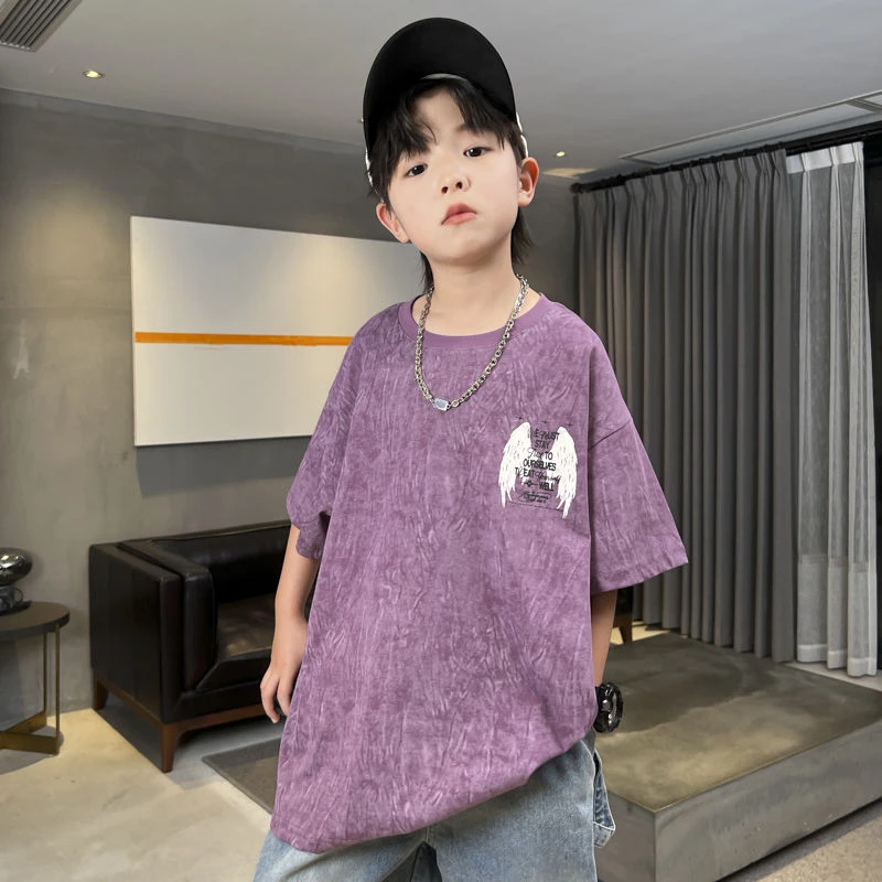 2025新款童装男童夏装t恤纯棉男孩上衣夏季中大童夏款儿童短袖潮T