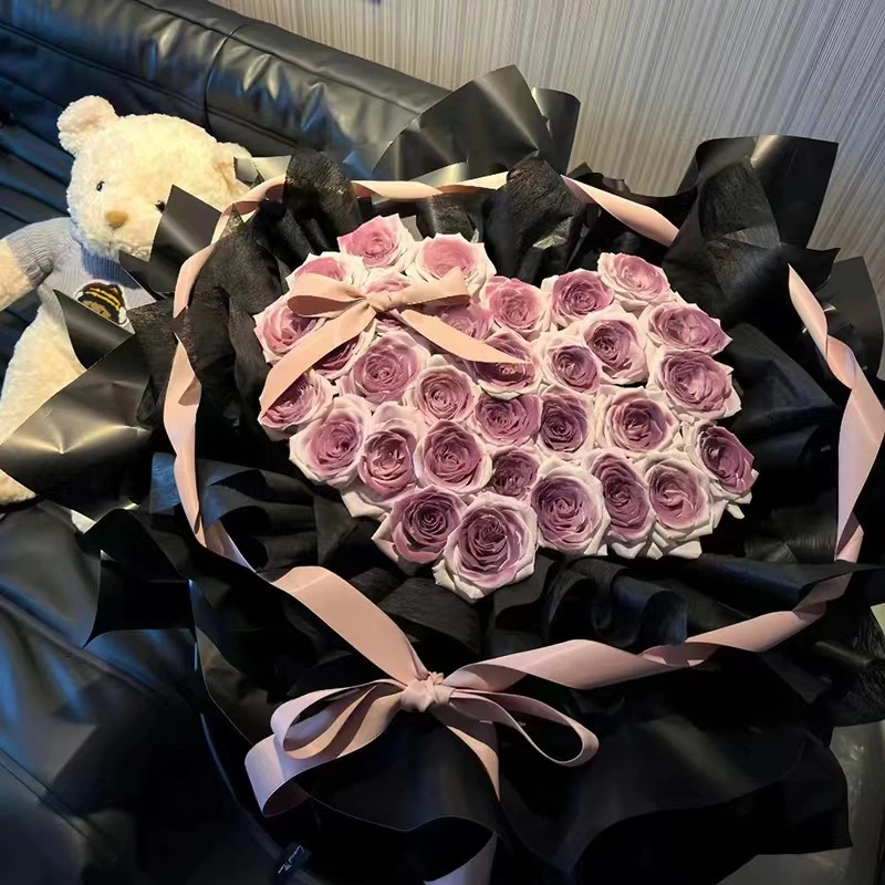 七夕情人节礼物乌梅子酱花玫瑰花束香皂花高级感送闺蜜生日礼物