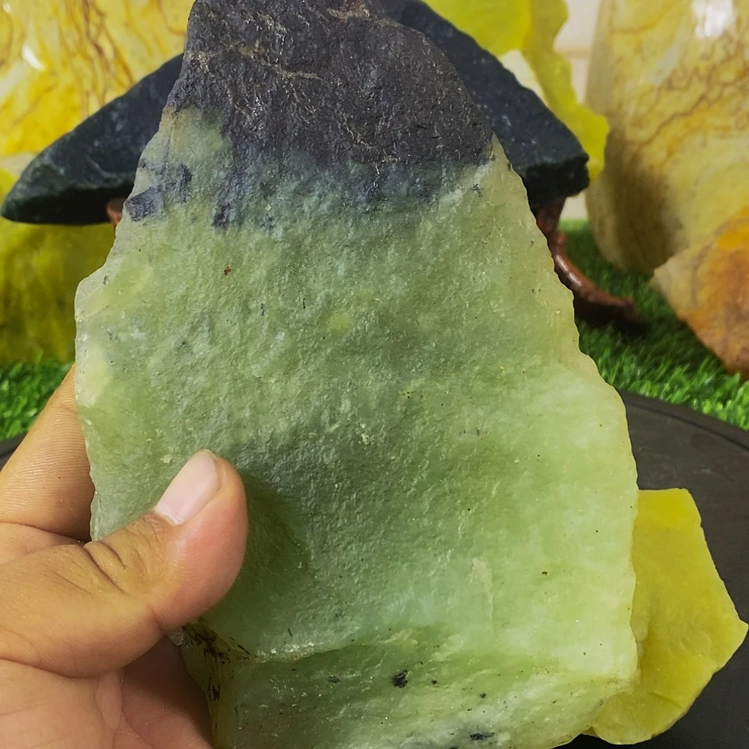 岫玉未镶嵌珠宝奇石岫玉花玉原石奇石摆件