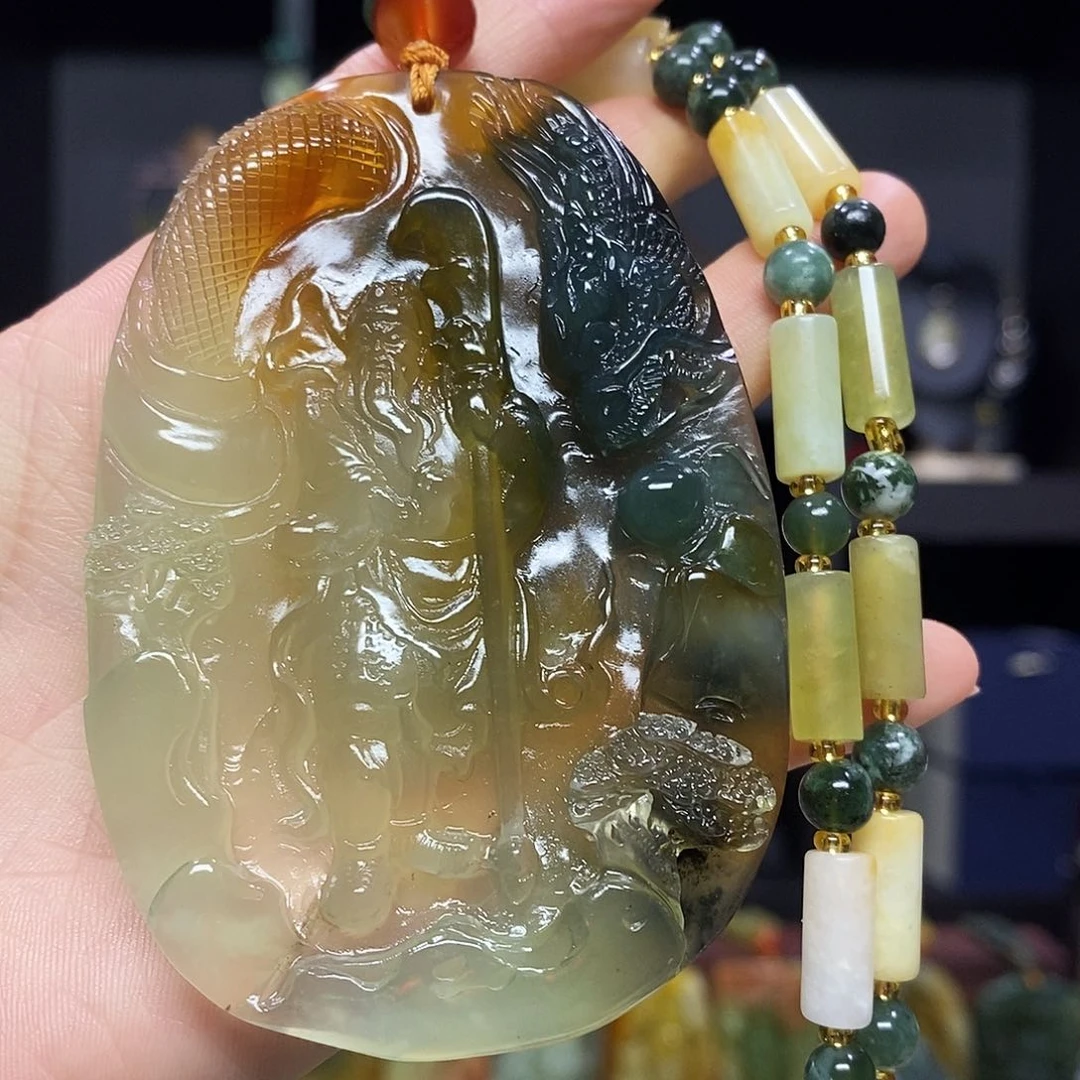 未镶嵌岫玉挂件吊坠