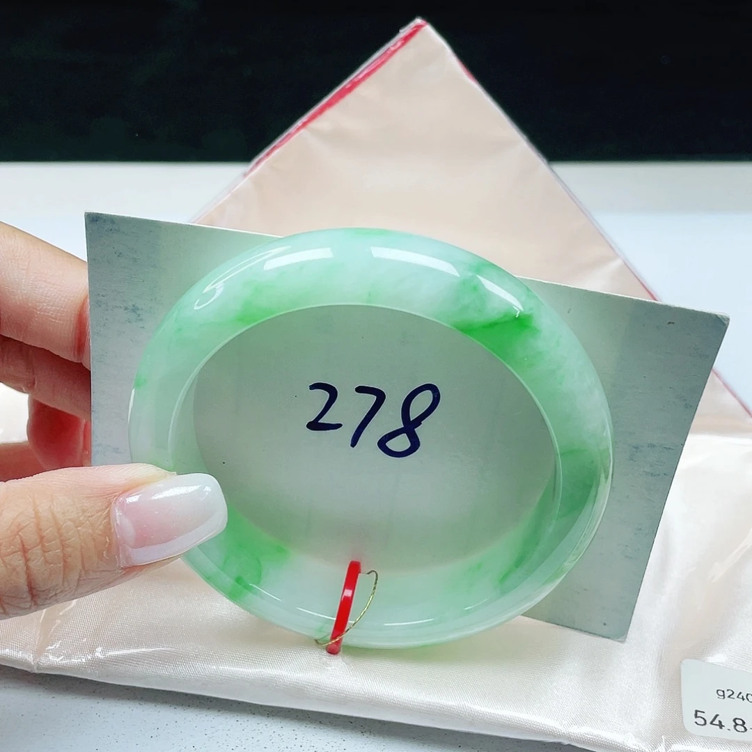 翡翠未镶嵌手镯 正圈54+