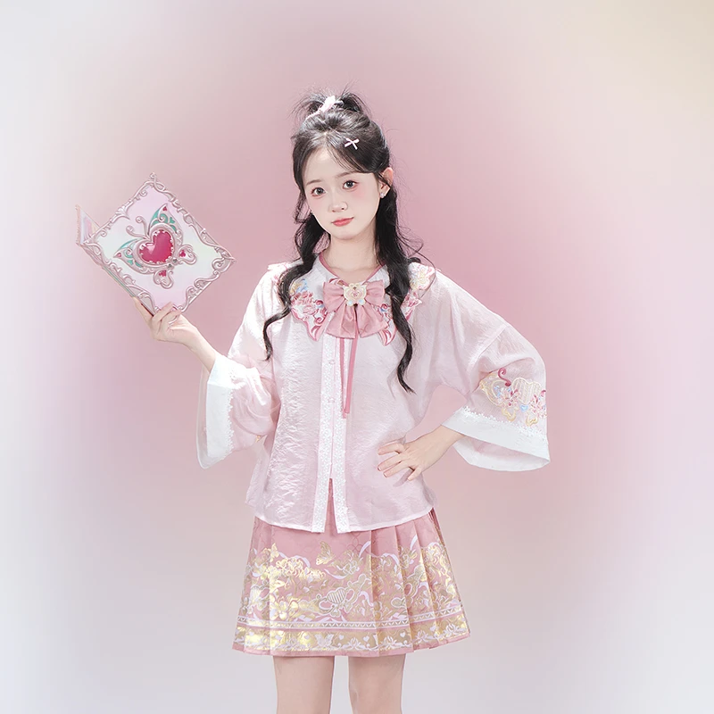 7.18上新 汉尚华莲×巴啦啦小魔仙[甜梦雪雪]改良汉服女夏日常套装