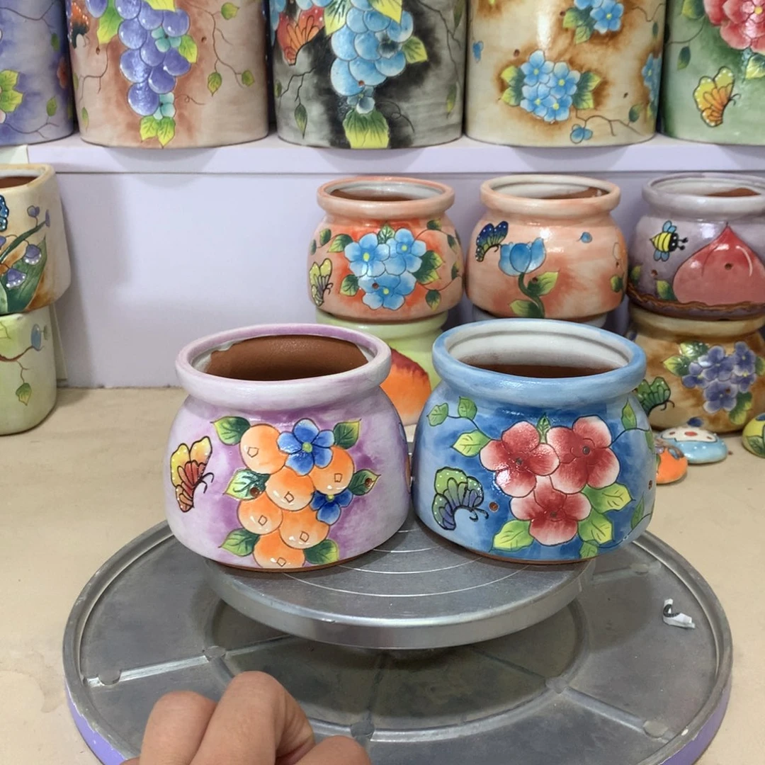 福利花盆，手绘花盆