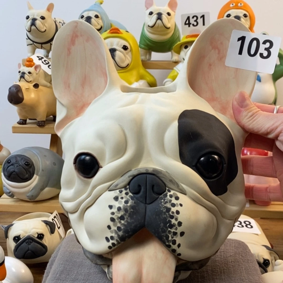 【闪购商品】微瑕单眼黑挂壁花器陶瓷周边