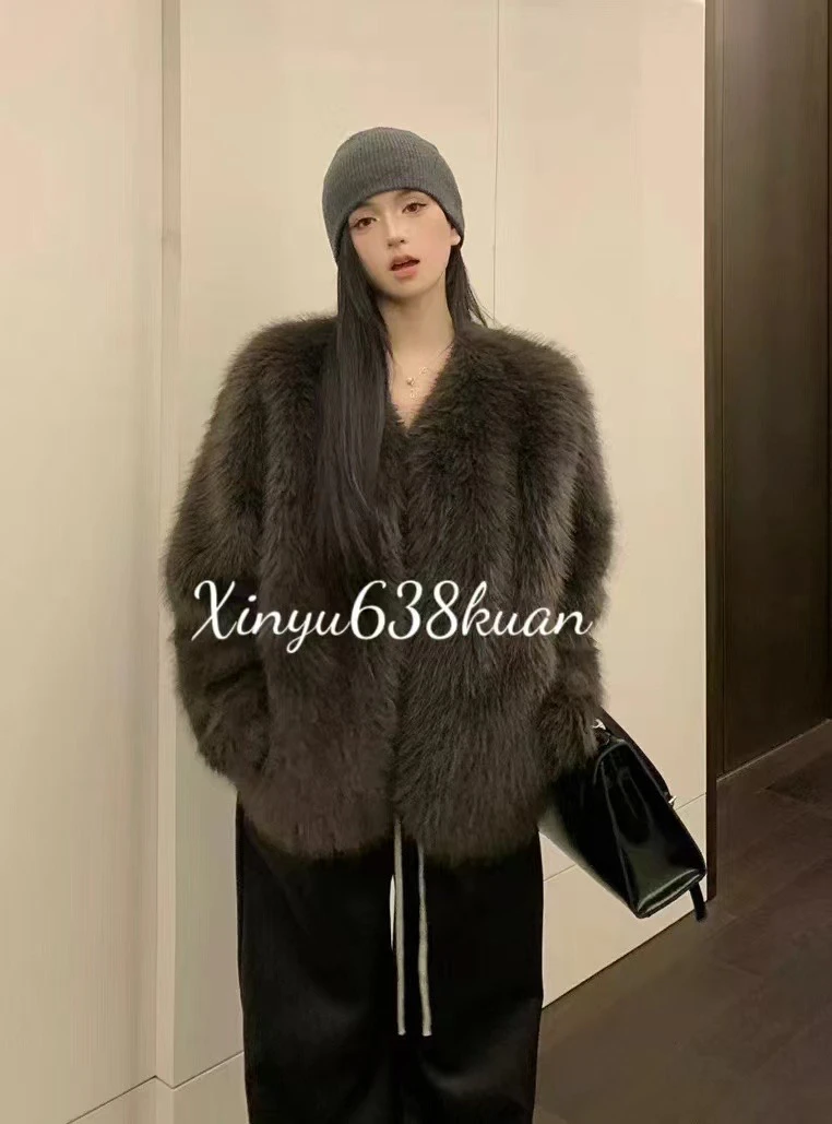 人造皮草 MJJ/683/韩系复古毛毛外套