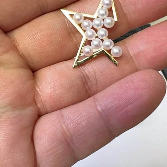 淡水珍珠吊坠(不含链)银S925镶嵌