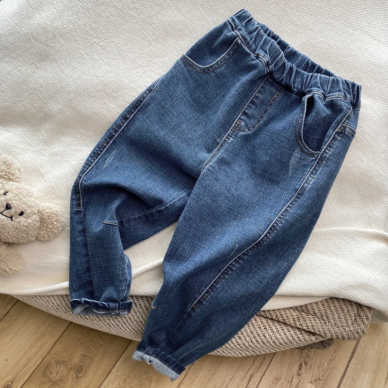 童装儿童春秋款牛仔裤2025男童休闲宽松牛仔洋气长裤宝宝时尚裤子