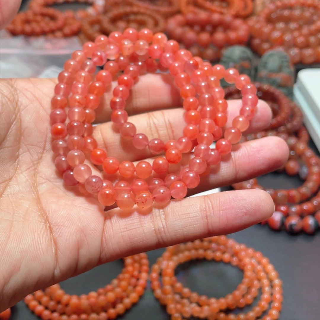 南红玛瑙手链未镶嵌