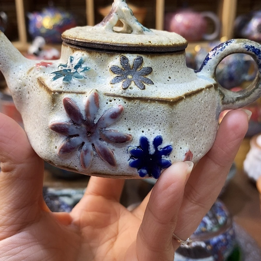 粗陶柴烧志野茶器