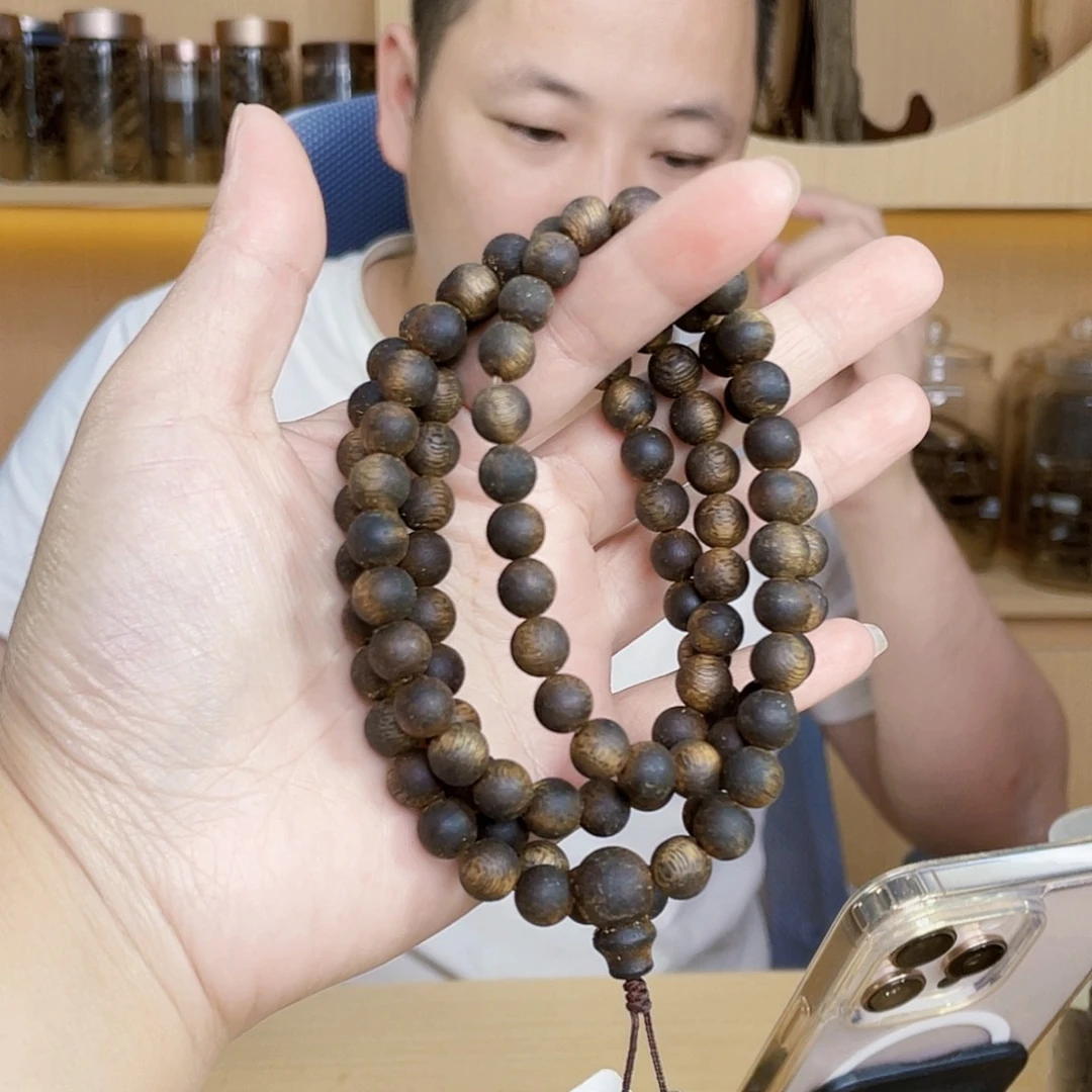 沉香沉香碎屑野生绿棋圆珠长串0.8/27克多样性发一