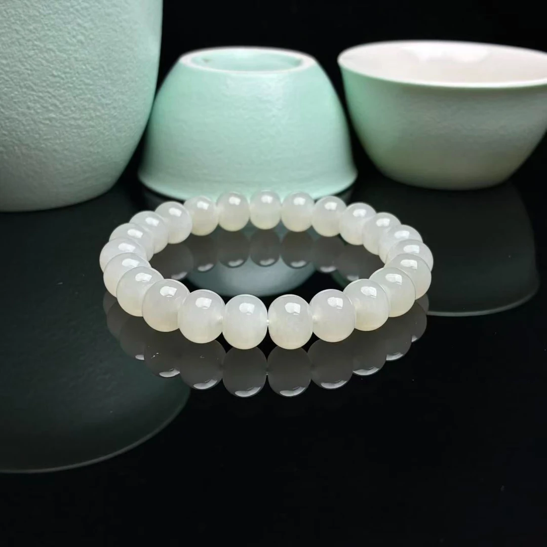 和田玉算盘珠手串【小北质检】ZJH917Z35多样性发一