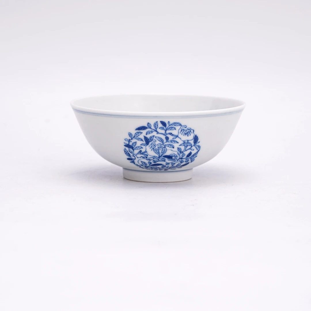 (AC7)2X052705-1 2X052705-2青花三多纹瓷器 一对