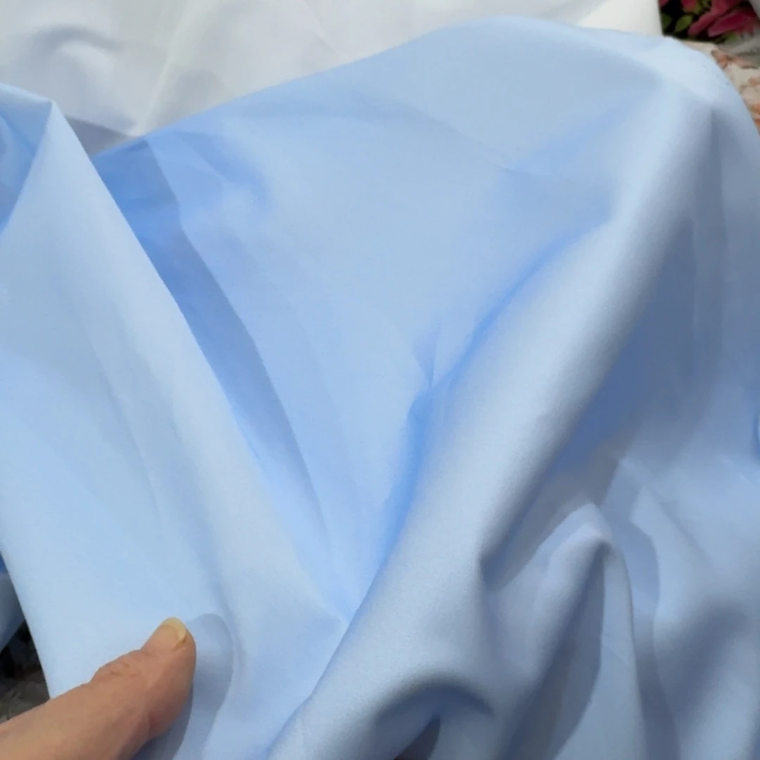 棉纯棉60支加密贡缎1米价X1.5米宽D奶蓝