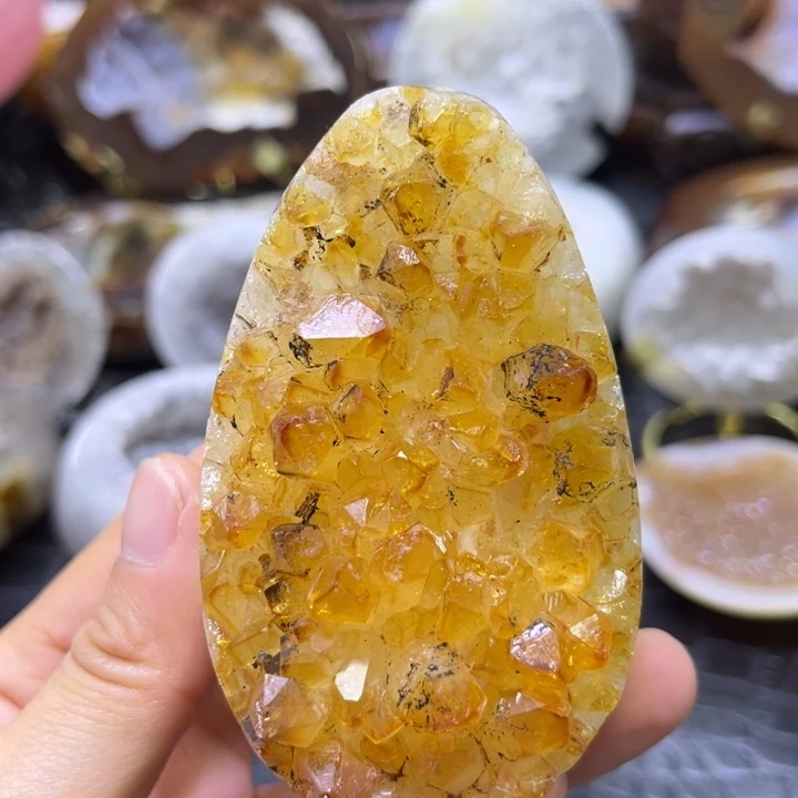 珠宝半成品未镶嵌水晶黄金蛋