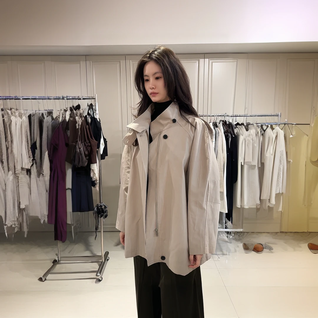 [ANANSTUDIO]"伦敦雨季“大口袋中长款风衣20250211