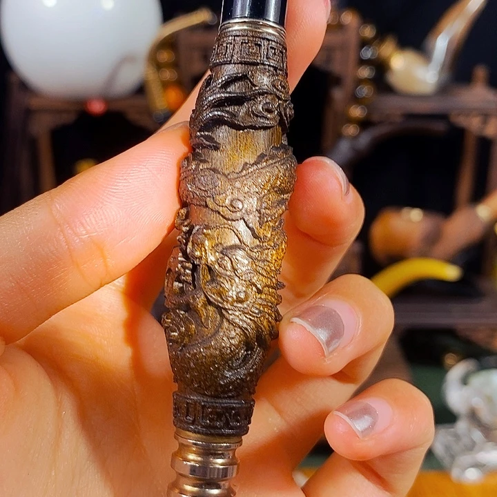 高端定制金丝楠木烟嘴
