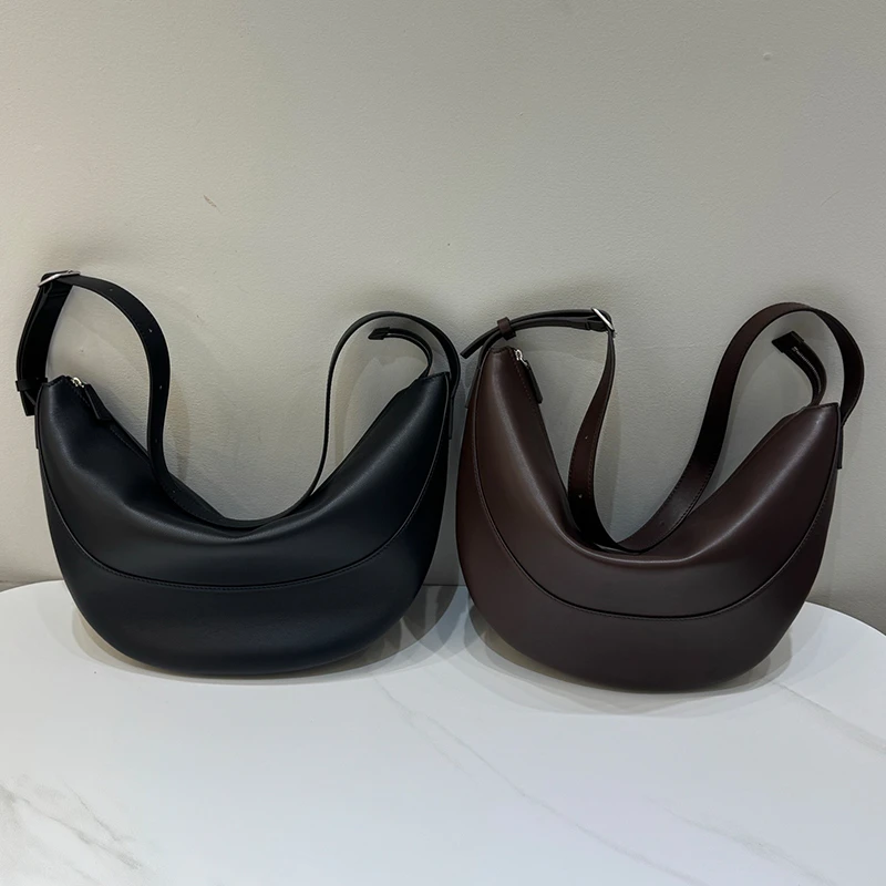 TR原厂皮包包ROW家新款女包轻奢极简大包Jouve bag单肩斜挎月牙包