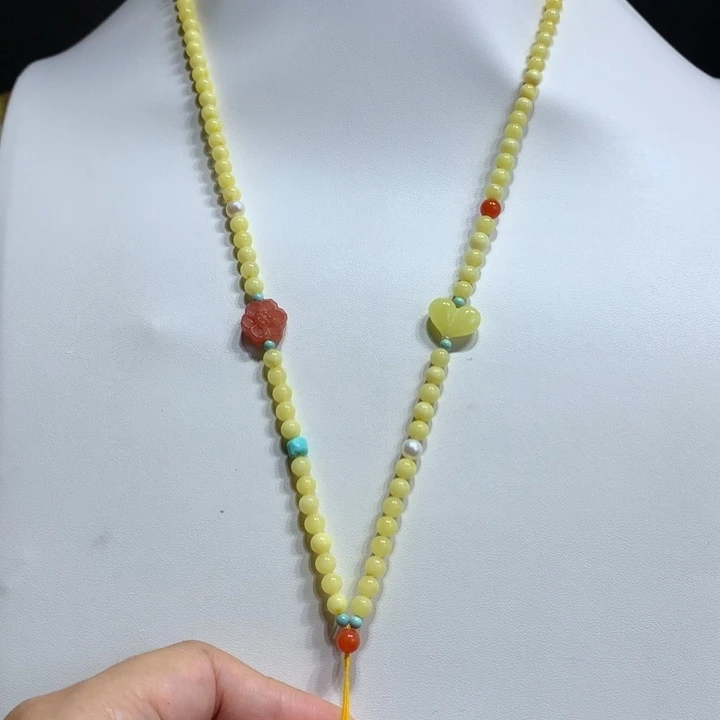 蜜蜡未镶嵌颈饰4.7mm