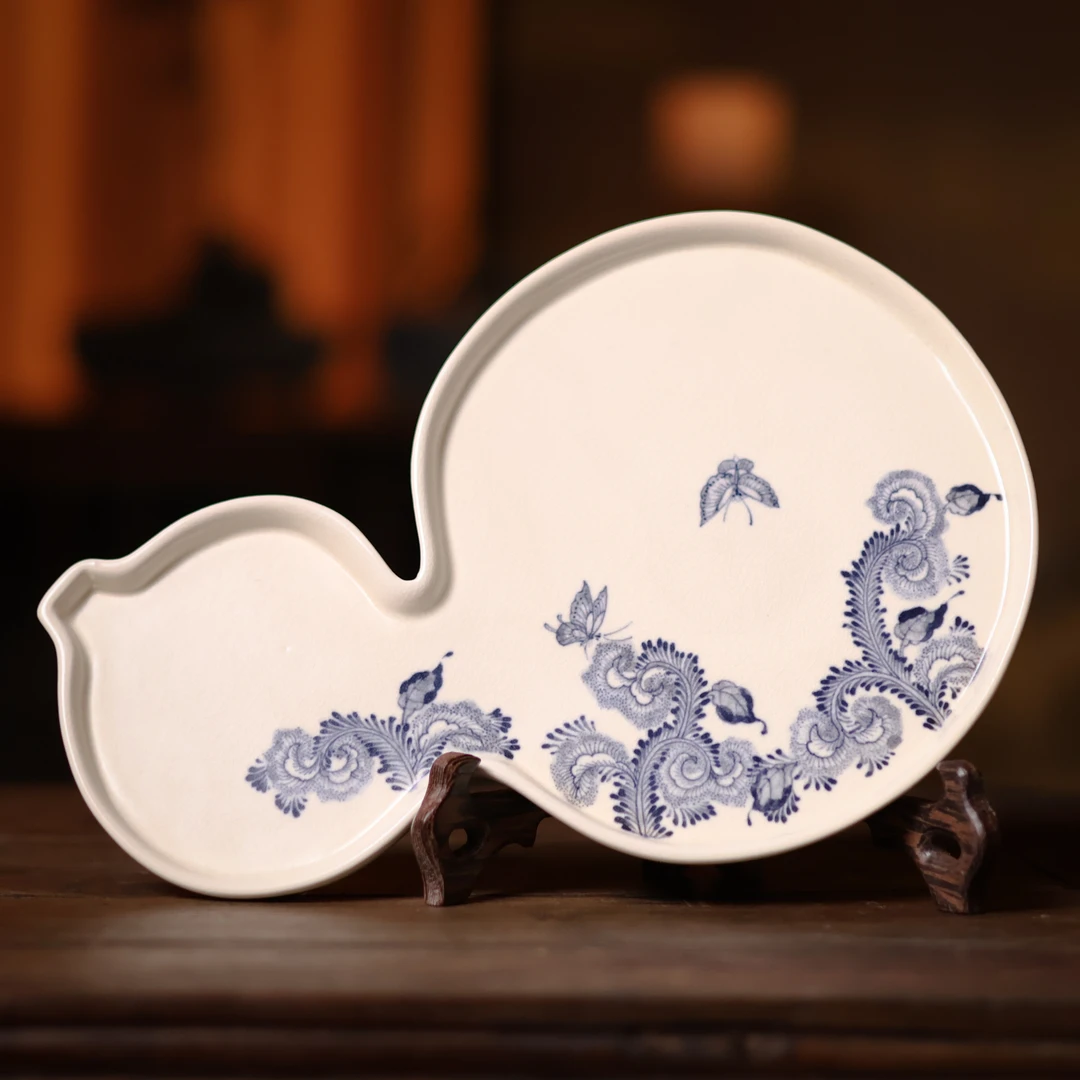 【见珊】鸡冠花卉福禄盘壶承（W0568）