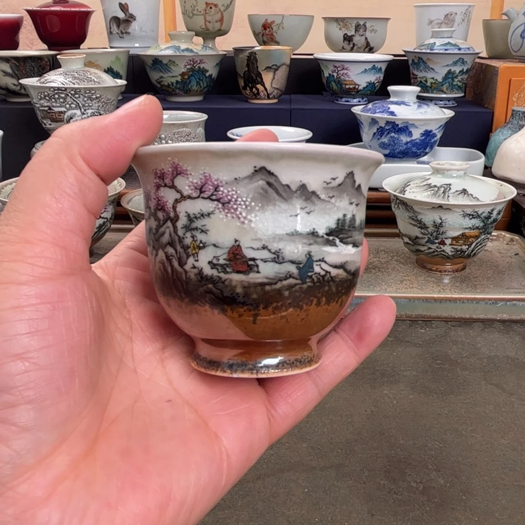 瓷杯子我们观山观水观自在