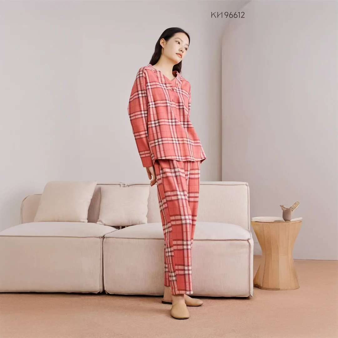 宽画经典格纹系列女士家居服96612