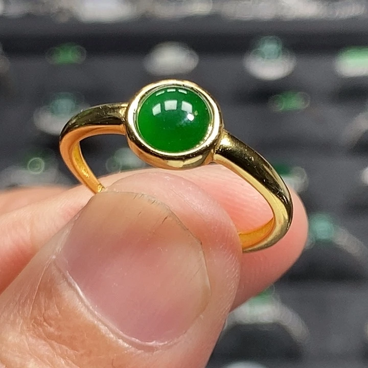 翡翠银S925镶嵌戒指