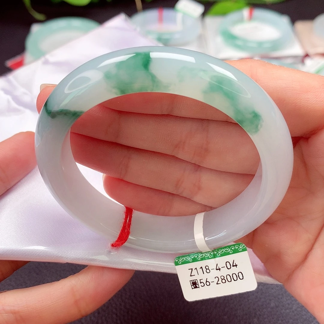 翡翠未镶嵌手镯缅甸天然翡翠手镯