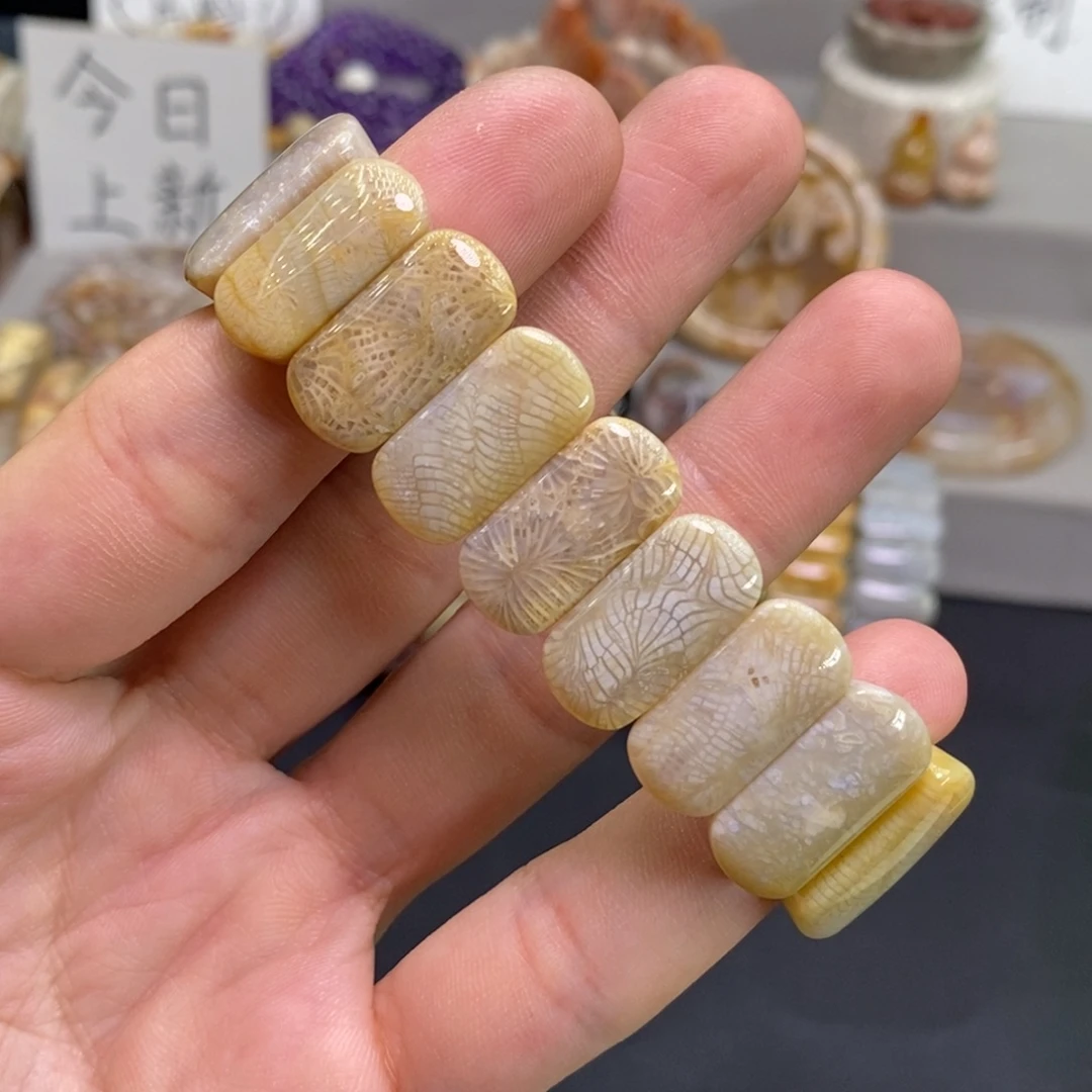 硅化玉未镶嵌手链