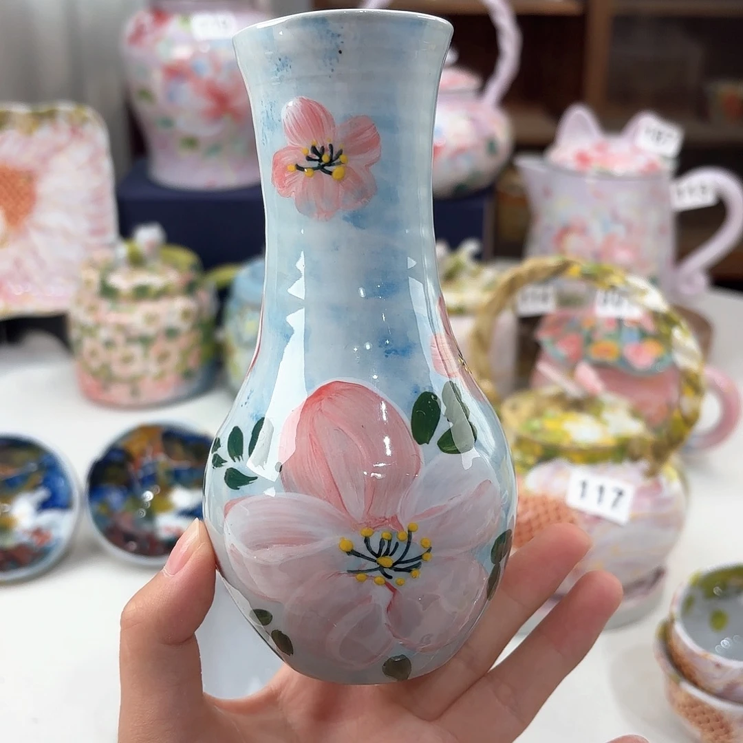 景德镇手绘高温釉下彩陶瓷茶具