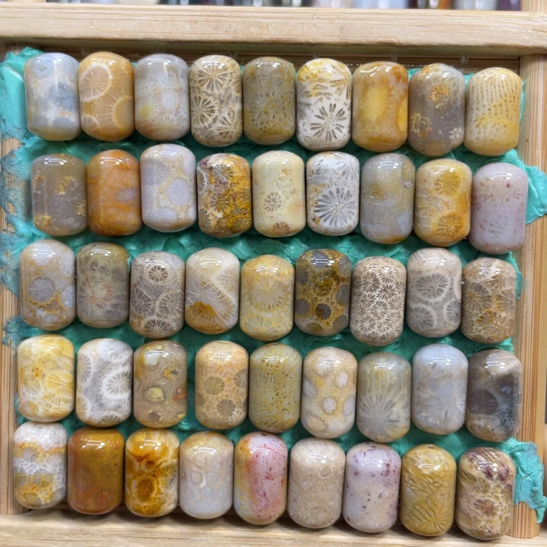 硅化玉未镶嵌颈饰桶珠10米1个