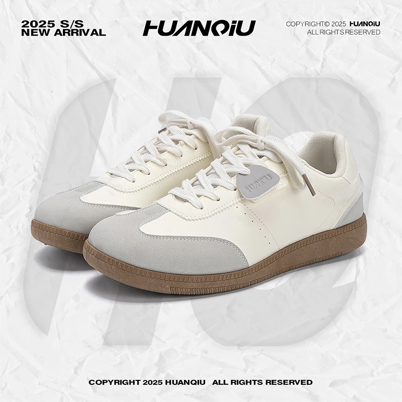 环球内增高德训鞋2025秋季新款复古百搭潮流休闲鞋小众设计感板鞋