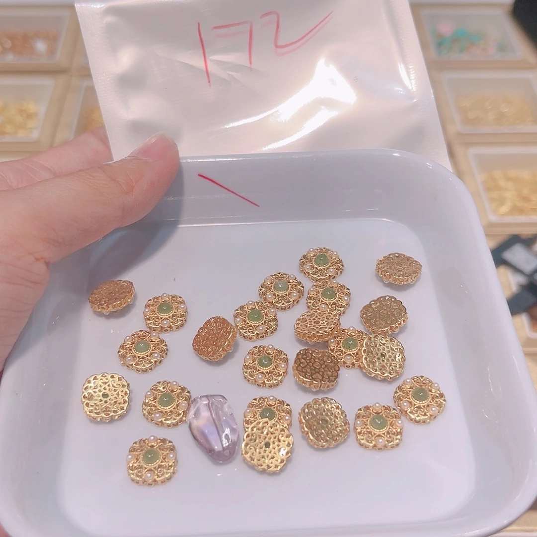 紫晶珠宝半成品银S925镀金镶嵌172