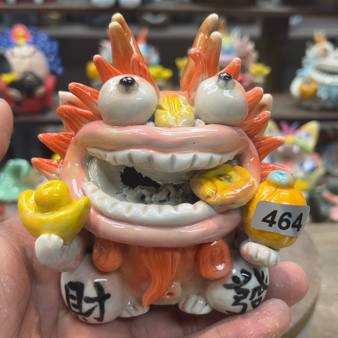 陶瓷纯手工抽象陶瓷摆件464